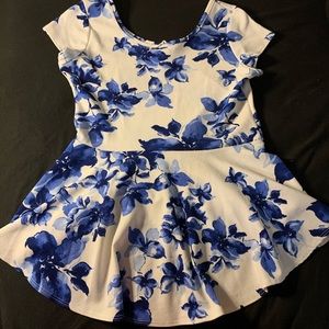 Blue And White Casual Top